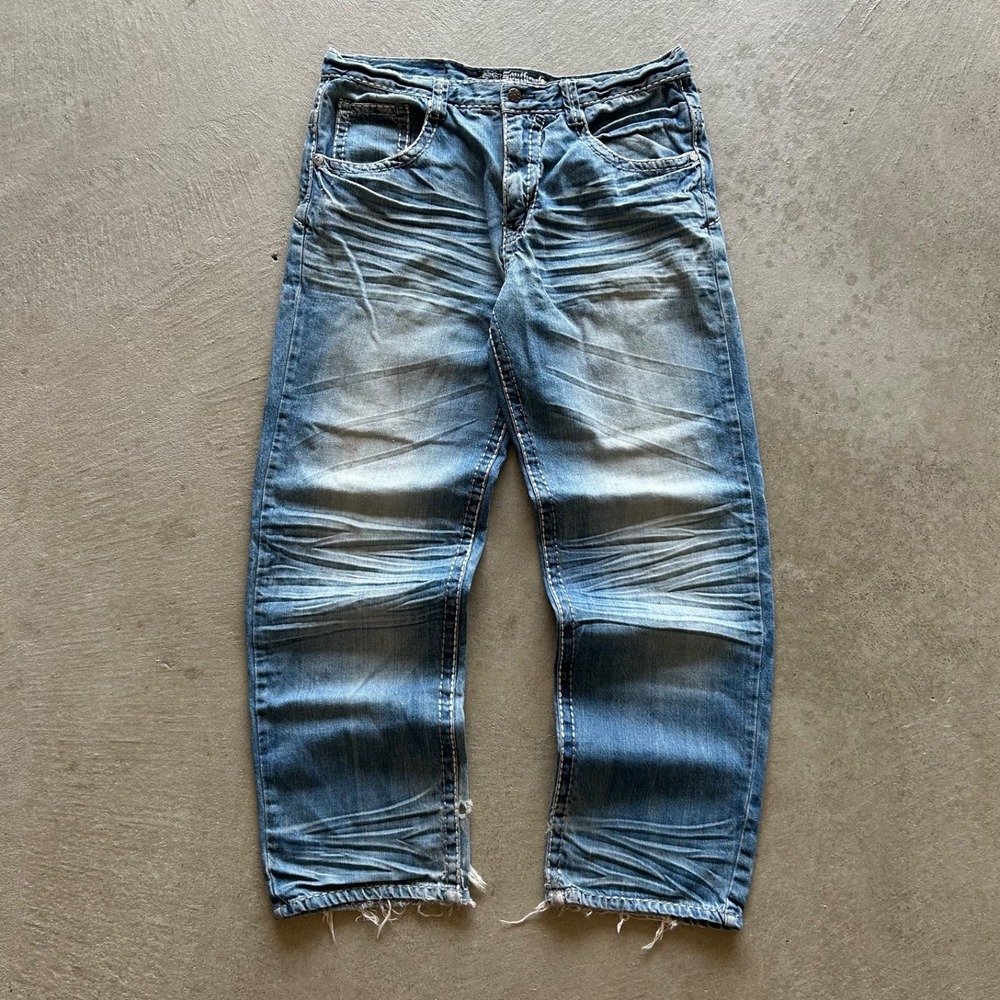 Vintage Y2K Southpole Jeans Size 38 Blue‎ Light Wash Denim Baggy Loose Fit